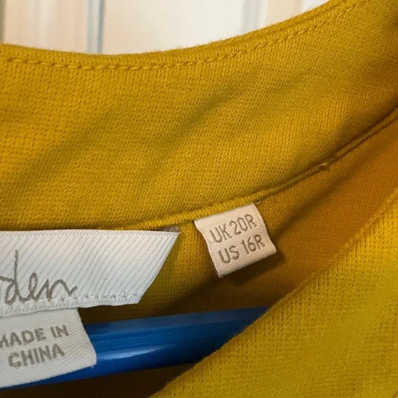 Boden Mustard Button-Down Mini Dress - Picture 5 of 7